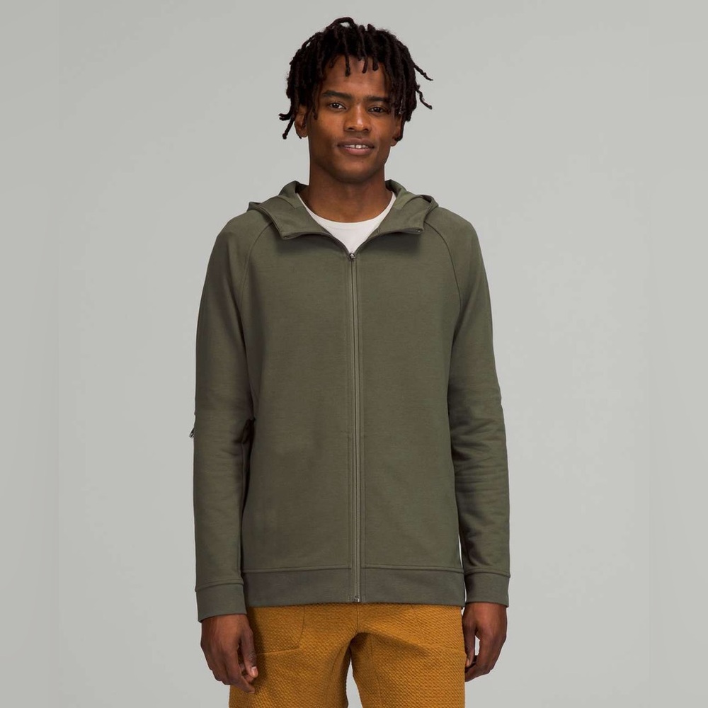 Lululemon City Sweat Full-Zip Hoodie Medium Olive Green XXL M3CBZS